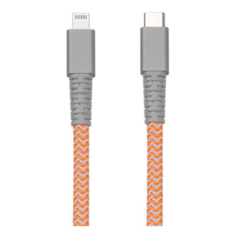 iCAN USB-C to Lightning Cable, Apple MFi, M/M, 3ft, Orange(Open Box)