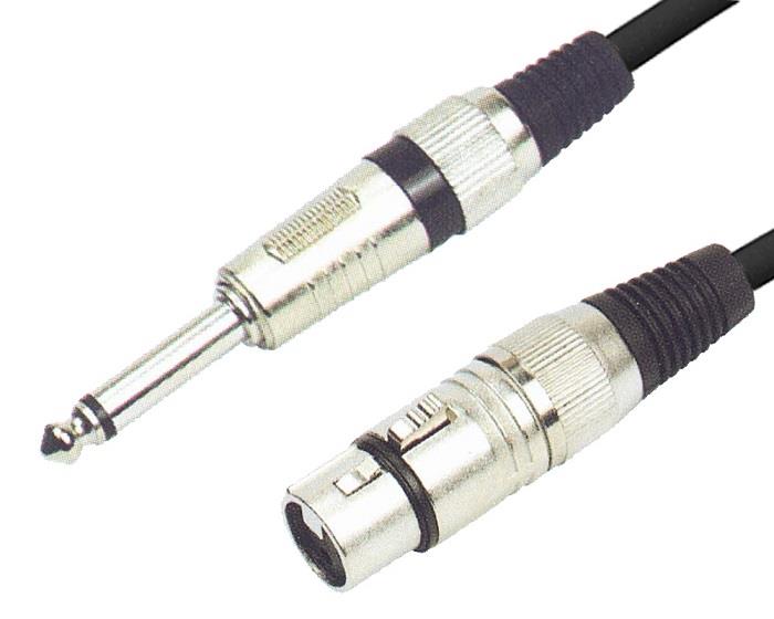 iCAN XLR Female to 6.35mm (1/4 Inch) TS Mono Microphone Cable - 10 ft(Open Box)