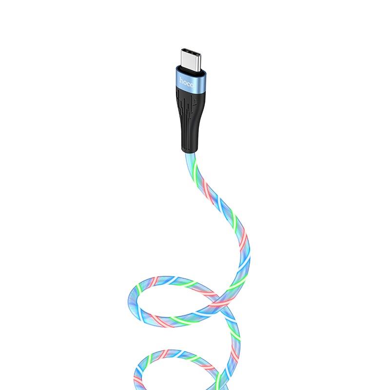 HOCO Cable USB to Type-C “U85 Charming night” charging data sync, blue