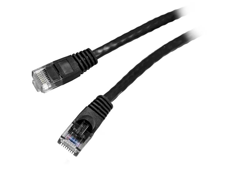 SYNCWIRE CAT6 4PR 24AWG UTP Snagless Networking Cable, Black, 35ft