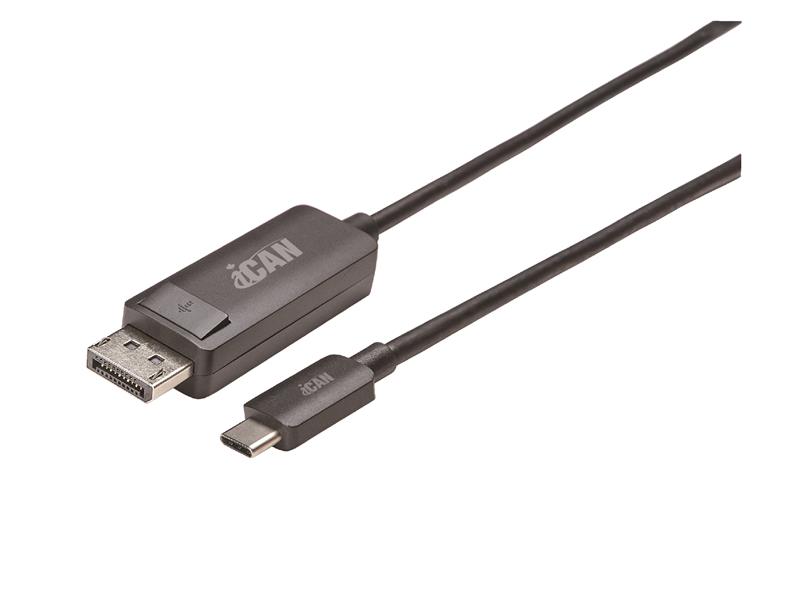 iCAN USB Type-C to DisplayPort cable ,Supporting 8K 30Hz, M/M, 6FT, Black(Open Box)