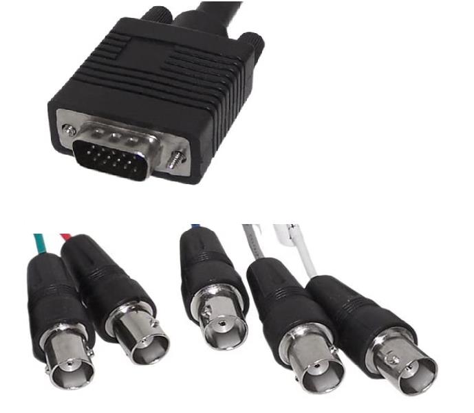 ICAN SVGA Male - 5 BNC Male Cable - 10ft. (SVGA-C5BNC-F10)
