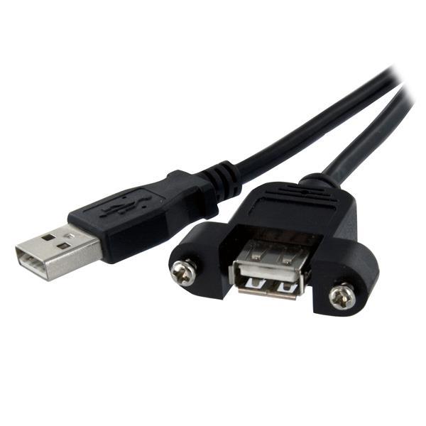 STARTECH 1 ft Panel Mount USB Cable A to A - F/M | USBPNLAFAM1