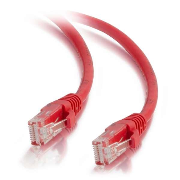 C2G (00420) CAT5E SNAGLESS UTP CABLE-Red 2FT