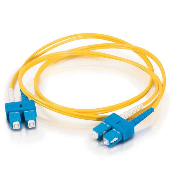 Cables To Go 2M SC-SC 9/125 OS1 Duplex Single-Mode PVC Fiber Optic Cable- Yellow(20455)