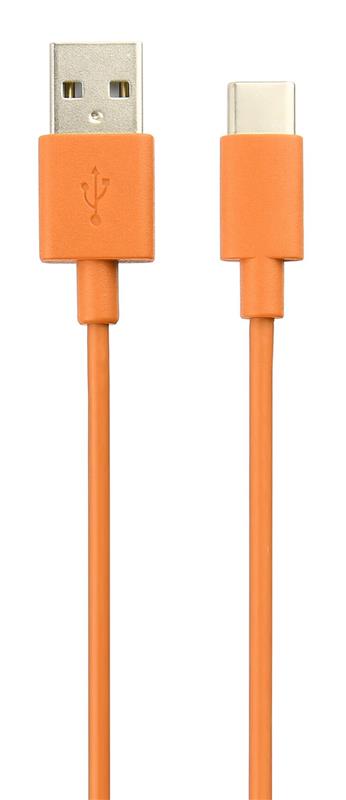 iCan 3ft USB-A to Type-C USB Cable, USB 2.0 cable, Orange(Open Box)