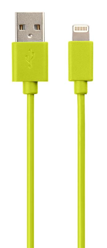 iCan 3ft USB-A to MFI Lightning Cable, USB A to Lightning, Green