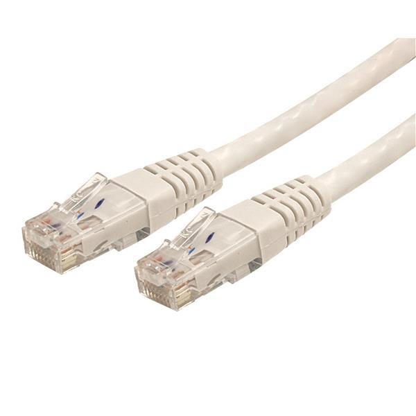 STARTECH 1 ft Category 6 Molded RJ-45 Patch Cable White