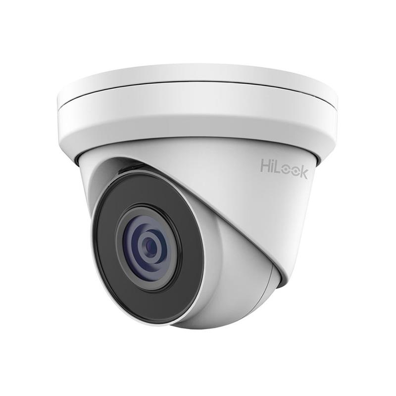 HiLook Outdoor PoE Turret IP Security Camera, 2K QHD, with True WDR technology, Night Vision up to 100 ft, IP67 weatherproof (I