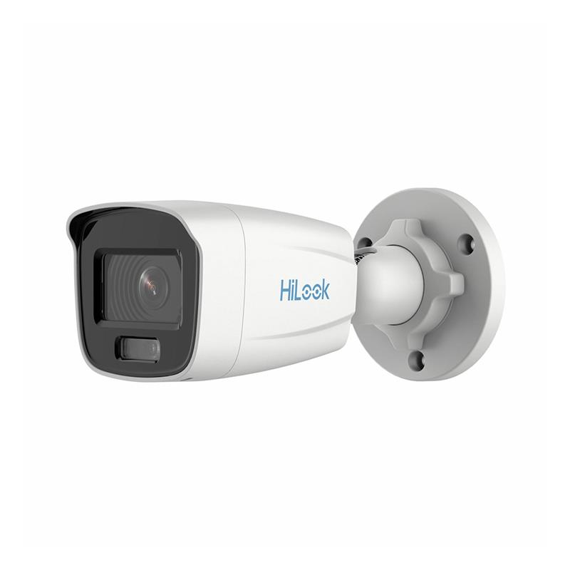 HiLook Outdoor PoE Bullet IP Camera with ColorVu (24/7 full-color video), 2K QHD, with True WDR technology, IP67 weatherproof (