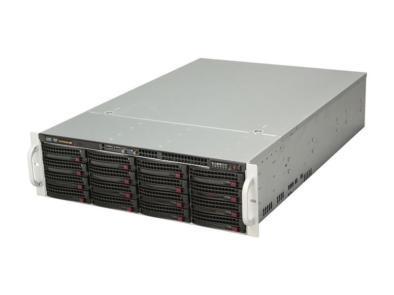 Supermicro SuperChassis 836TQ-R800B 3U Rackmount Chassis with Redundant 800W Power Supply (CSE-836TQ-R800B) | Includes 16 Hot-S