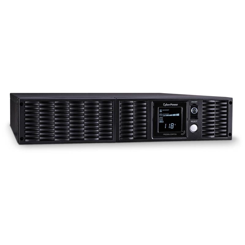 CyberPower Smart App Sinewave Line-interactive PR2200LCDRT2U 2150VA 2U-Rackmountable Tower UPS -  Input120V AC Outputs 8x NEMA 