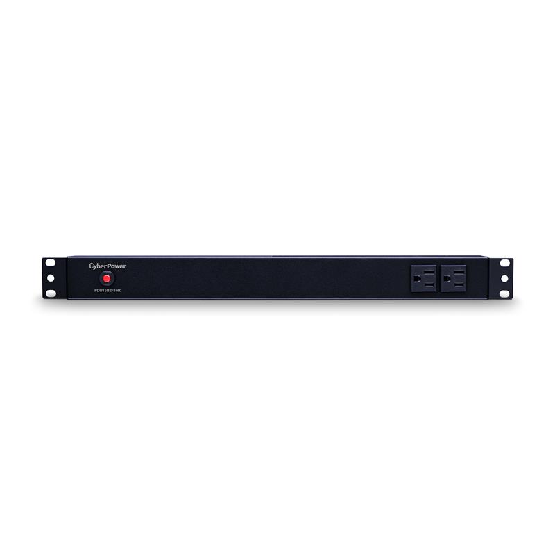 CyberPower PDU15B2F10R 12-Outlets 1U Rackmount PDU (PDU15B2F10R) - 12x NEMA 5-15R 15A Vertical-mount