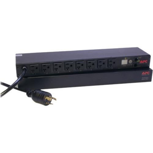 APC Rack PDU, Switched, 1U, 20A, 120V, (8)5-20 - Switched - NEMA L5-20P - 8 x NEMA 5-20R - 120 V AC - 2.40 kW - Network (RJ-45)