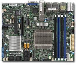 Supermicro Single-socket FCBGA-1667 Server Board with Intel Xeon D-1587 16-Core/32-Thread Processor - Flex-ATX, Bulk pack (MBD-