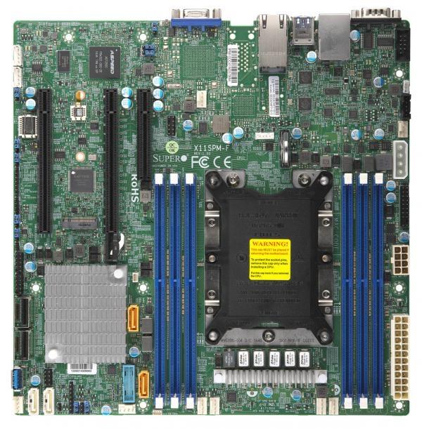 Supermicro X11SPM-F Intel Xeon LGA3647 Server Board - mATX, Single-Socket, for Xeon Scalable CPU (MBD-X11SPM-F-O)