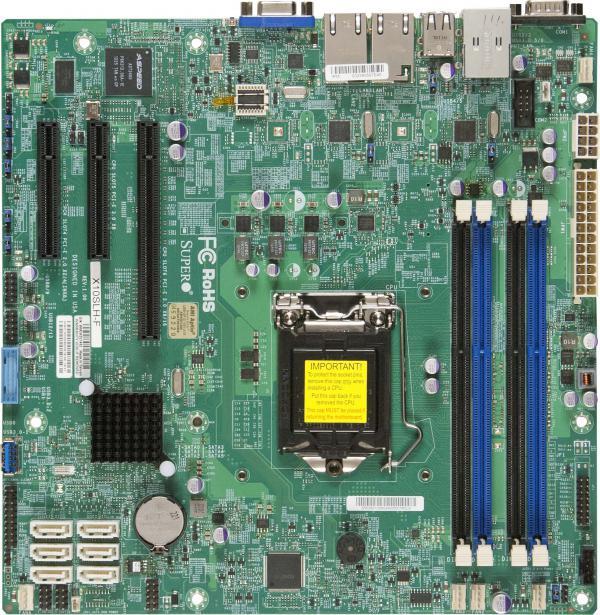 Supermicro X10SLH-F-O Server Motherboard -mTAX, Retail Pack (MBD-X10SLH-F-O) - for LGA1150 Intel Xeon E3-1200 v4 v3 CPU