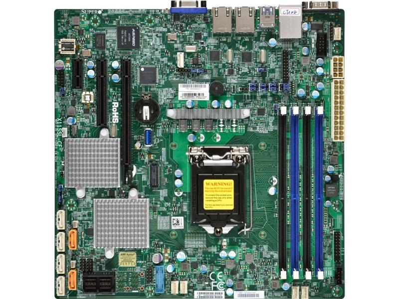 Supermicro X11SSL-CF LGA1151 Server Board - micro-ATX, Retail Pack (X11SSL-CF-O) - for Intel Xeon E3-1200 v5/v6 CPU