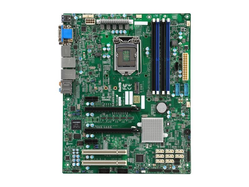 Supermicro X11SAE-F Server Board - LGA1151 Xeon E3-1200 v6/v5 ATX (MBD-X11SAE-F-O)