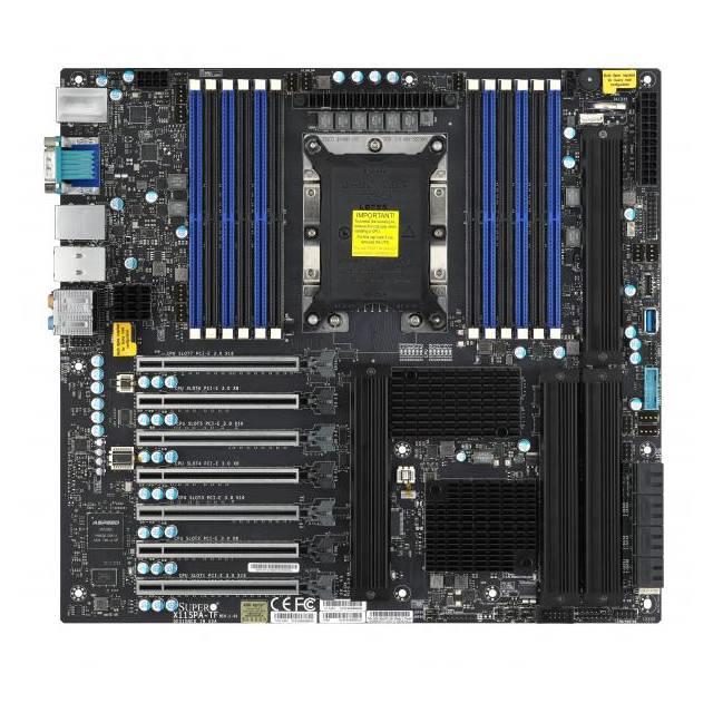 Supermicro X11SPA-T Intel Xeon LGA3647 Server Board - E-ATX, Single-Socket, for Xeon Scalable CPU (MBD-X11SPA-T-O)