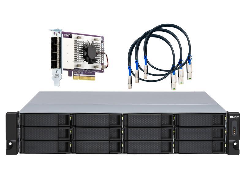 Qnap TL-R1200S 12-Bay SATA JBOD 2U Rackmount Expansion Unit - for select NAS Server (TL-R1200S-RP-US)