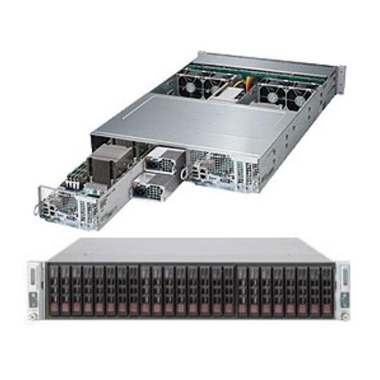 Supermicro SuperServer 2028TP-DTR Intel® Xeon® processor E5-2600 v3, DDR4 2400MHz; 16x DIMM Slots 1x PCI-E 3.0 x16, 1x PCI-E 3.