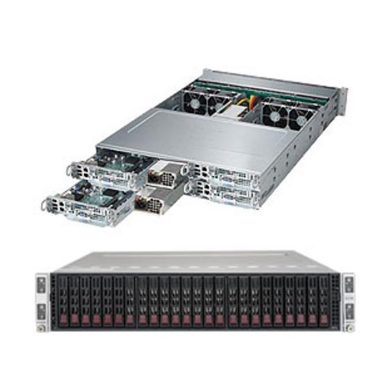 Supermicro SuperServer SYS-2028TP-HTFR Intel® Xeon® processor E5-2600 v3, DDR4 2400MHz; 16x DIMM Slots 1x PCI-E 3.0 x16 Low-pro