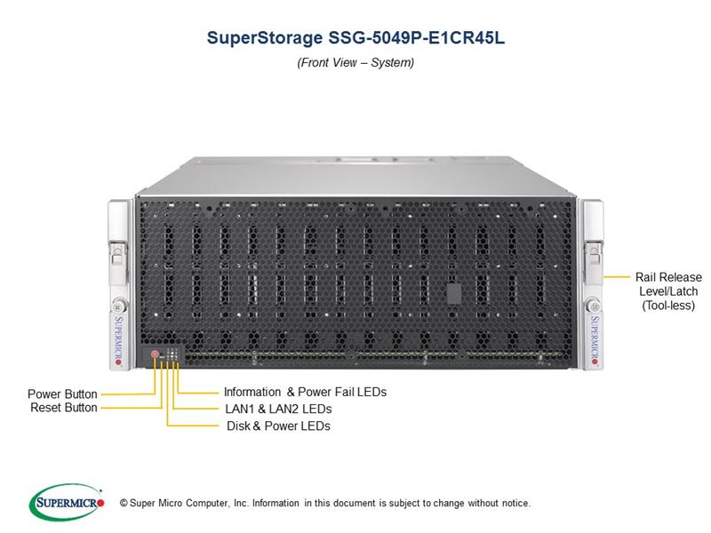 Supermicro SuperStorage Server (5049P-E1CR45L-OTO-84), Special-Built-to-Order | 1x SYS-5049P-E1CR45L,1x Intel Xeon 4114 2P 10-C