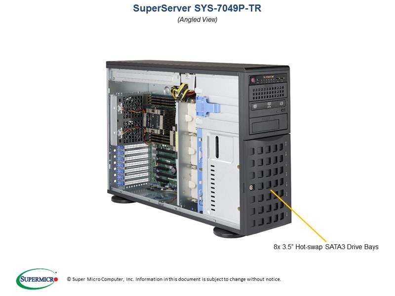 SuperMicro Special-Built Dual-CPU Server (7049P-TROTO36)) | 2x Intel Xeon 4110 8-Core Processors, 64GB RAM, 2x 480GB SSD, 1x 4T