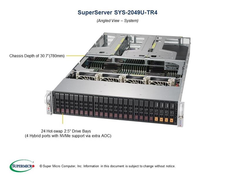 SuperMicro Special-Built Quad-CPU 2U Rackmount Server (2049U-TR4-OTO10) | 4x Processors Intel Xeon 6128 6-Core/12-Thread, 64GB 