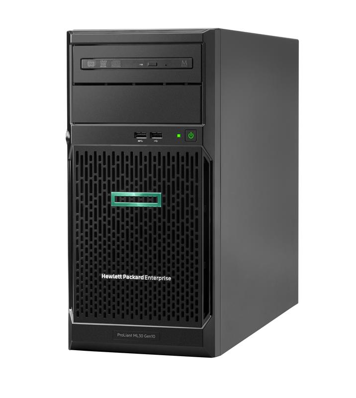 HPE ProLiant ML30 G10 Intel Xeon E-2124 4-Core 3.30GHz 8GB Tower Server- 4x 3.5" LFF NHP Bays (P06781-S01) - Genuine HPE 3.5" L