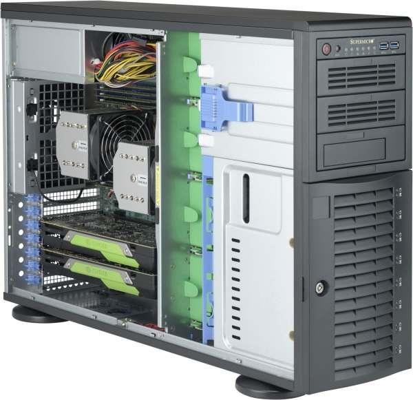 SuperMicro 743AC-1200B-SQ 4U Tower Chassis - 8x 3.5" Hot-Swap Bays 1200W Power Supply (743AC-1200B-SQ)