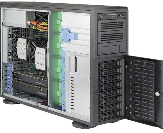 Supermicro Intel Xeon 5222 3.80GHz 64GB 2x 480GB SSD Tower Server - 1x 1TB HDD Storage