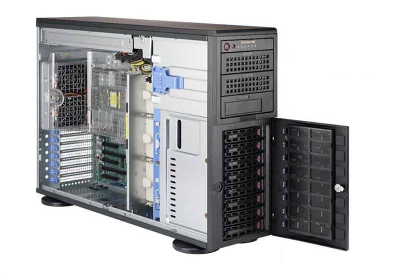 Supermicro Dual-CPU AMD EPYC 7352 24-Core 2.3GHz Tower Server - 256GB, 3x 14TB HDD, S3108L-H8iR RAID Controller (AS4023STRT-OTO