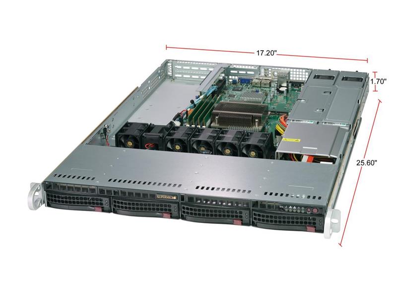 Supermicro Intel Xeon E-2124 4-Core 3.3GHz 8GB 3x 4TB RAID 5 1U Storage Server (5019CWR-OTO01)