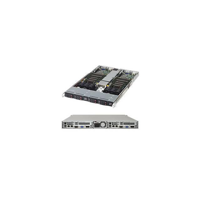 Supermicro 1028TR-T Dual-Socket LGA2011 1U Rack 2-Node Server Barebone - 4x 2.5" Bays (SYS-1028TR-T) - Supports Xeon E5-2600 v3