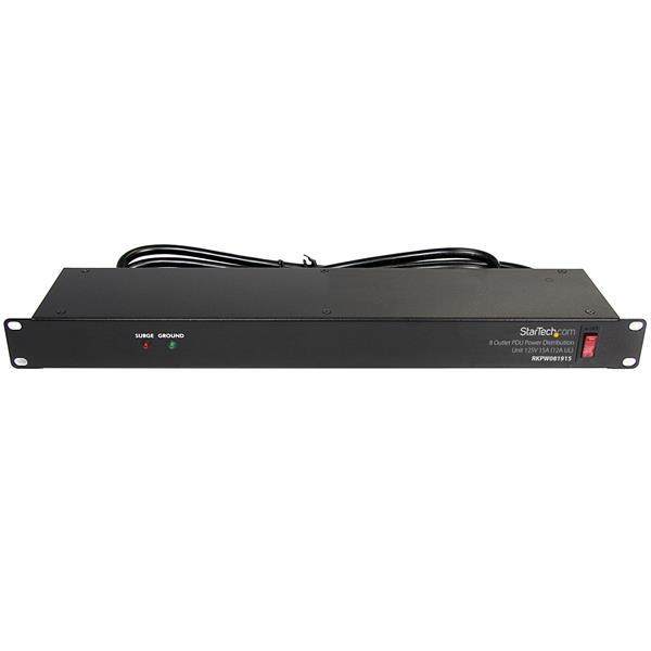 STARTECH 1U Rackmount PDU w/ 8 Outlets & Surge Protection