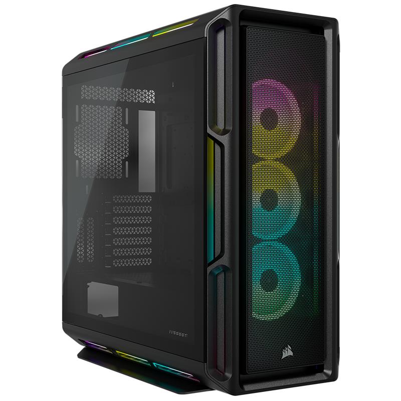 CORSAIR iCUE 5000T RGB Tempered Glass Mid-Tower Smart Case, Black