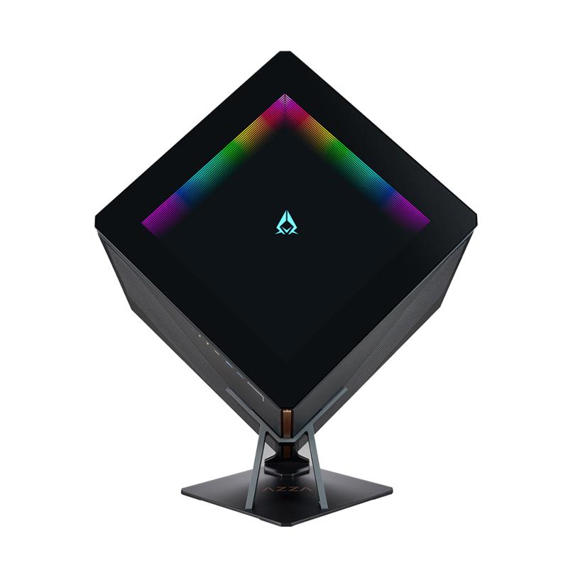 AZZA Regis 902 - Étui Cube de Luxe | Panneau RVB infini | Verre trempé 3 côtés | Support en aluminium fraisé CNC | 336MM MAX...