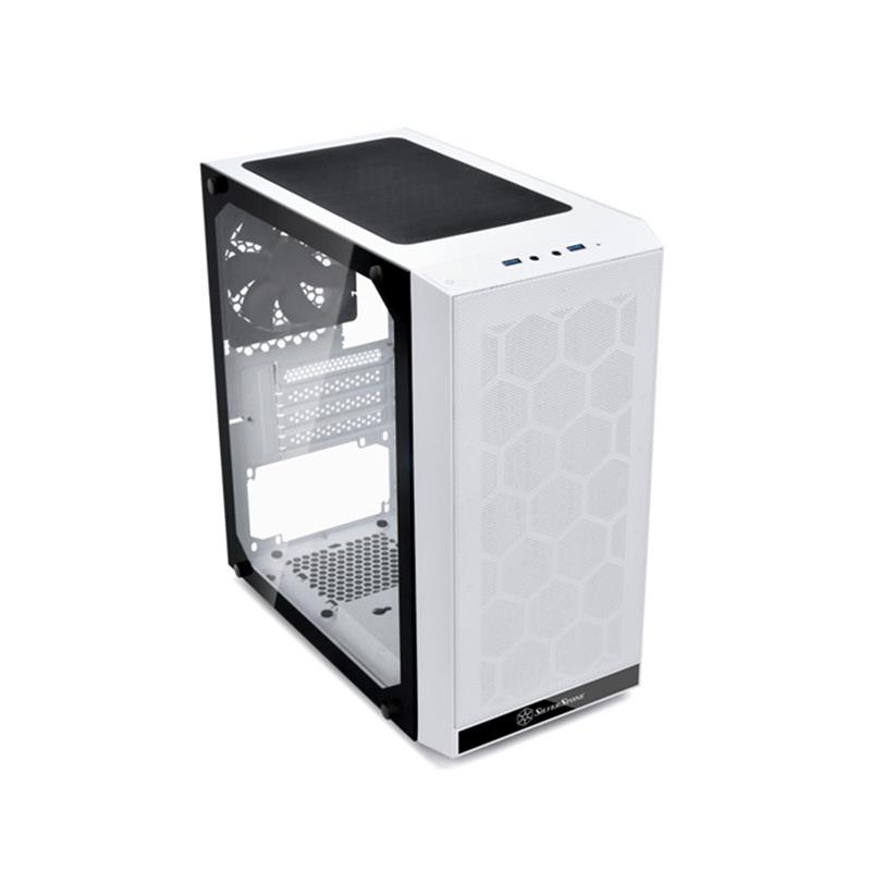 SilverStone Precision PS15 Tempered Glass Micro-ATX Case - White