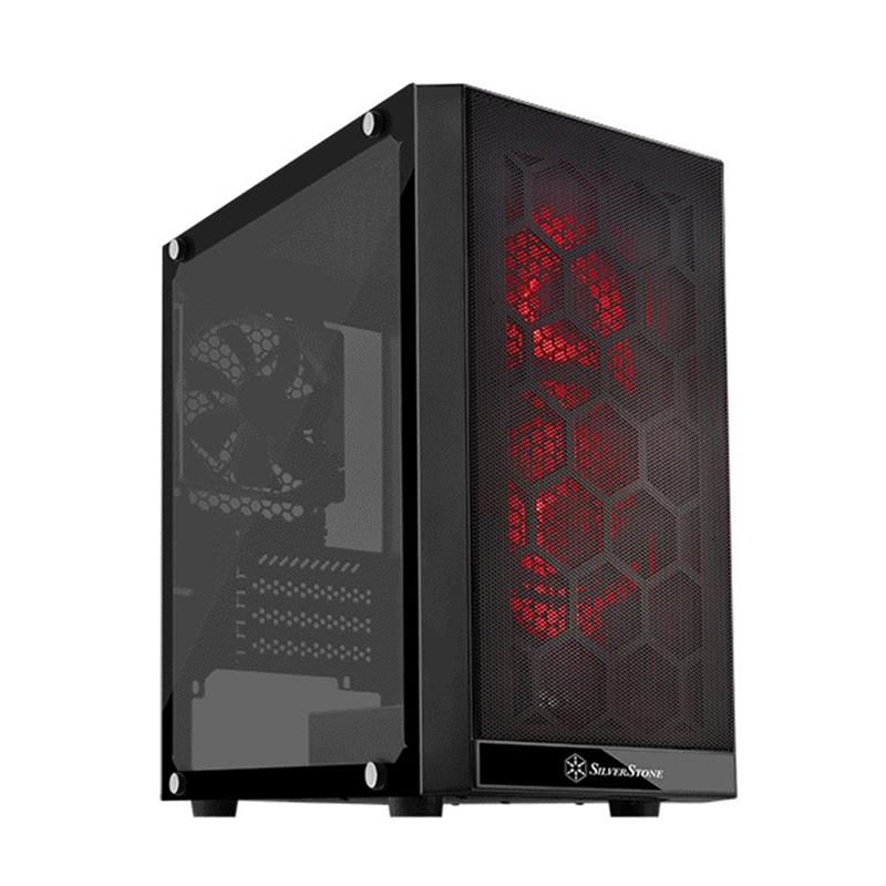 SilverStone Technology SST-PS15B-RGB Micro-ATX Computer Case with Tempered Glass and 2 X RGB Front Intake Fans PS15B-RGB(Ope...