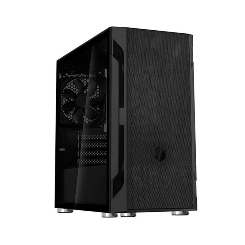 SilverStone FARA H1M Tempered Glass Micro-ATX Case - Black