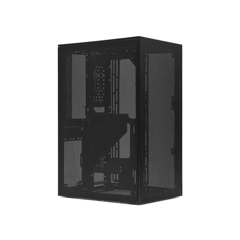 SSUPD Meshroom S Mini ITX Case - Black, with PCIe 4.0 Riser Cable