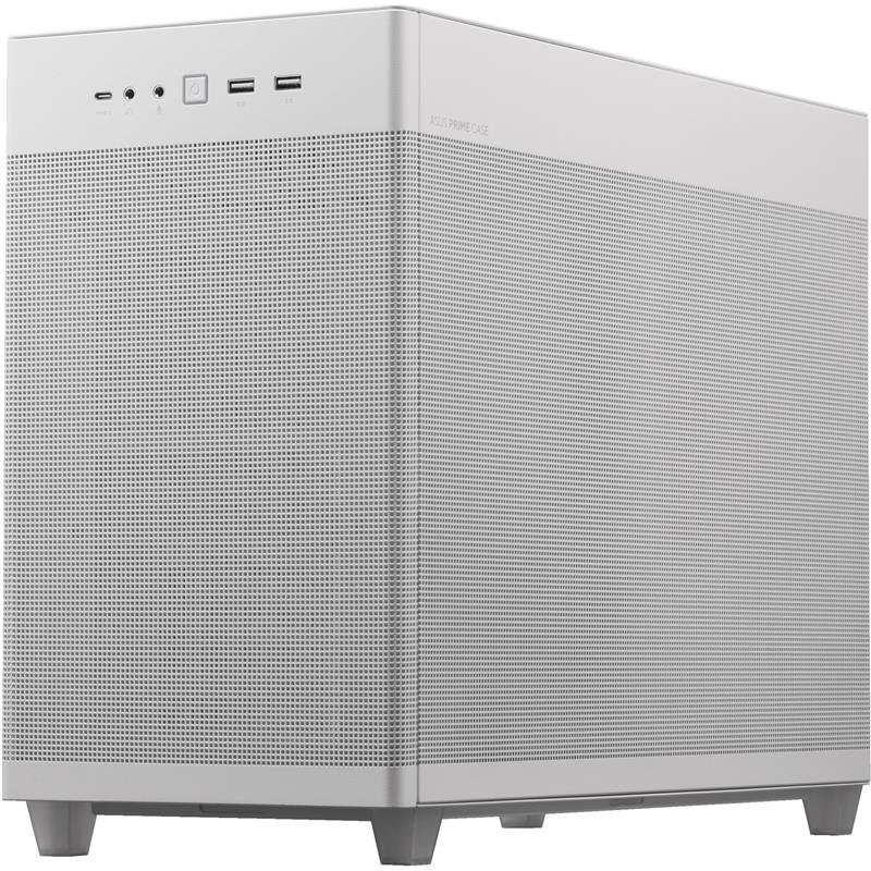 ASUS Prime AP201 MicroATX Mesh Small Tower Case - White