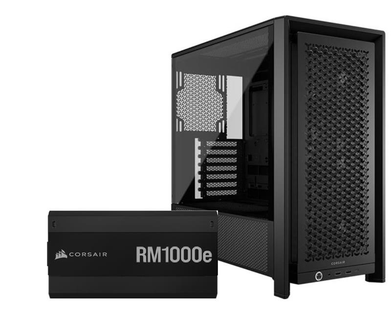 CORSAIR FRAME 4000D Modular Mid-Tower PC Case + RM1000e Power Supply