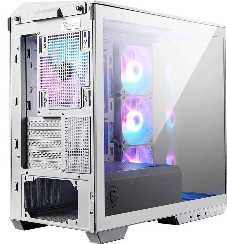 MSI MAG PANO M100R PZ Micro ATX Tower Case, White - Canada