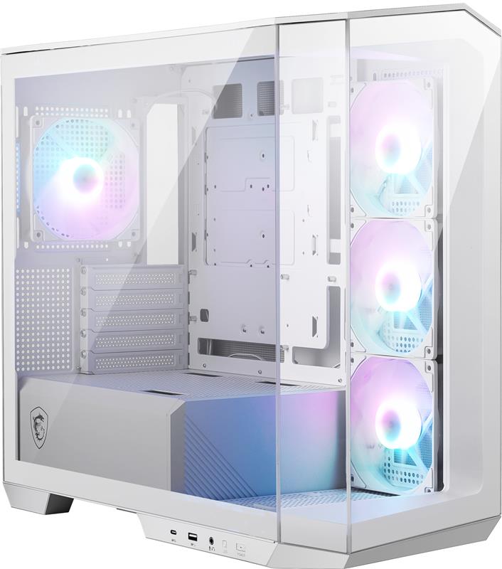 MSI MAG PANO M100R PZ Micro ATX Tower Case, White(Open Box)