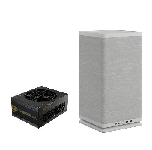 FRACTAL DESIGN Mood Mini-ITX PC Case, White + FSP Dagger Pro 850W SFX 3.0 PCIe 5 Power Supply