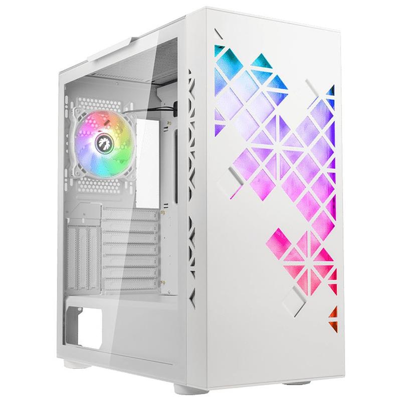 Bitfenix Tracery Mid Tower Case With 2 included White fans 120 cm