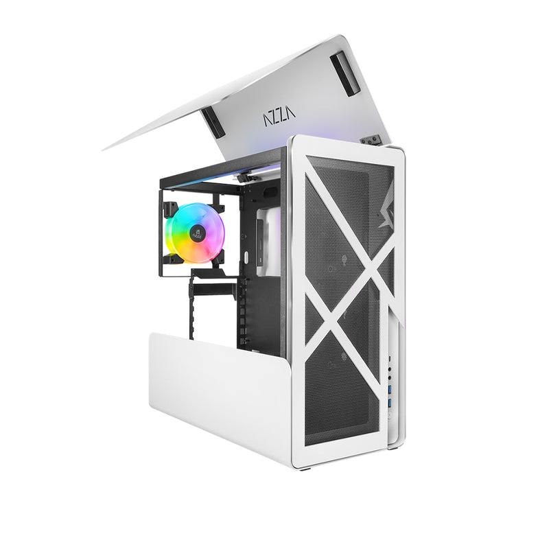 AZZA CAST White 808M-W Unlimited Tower ATX Gaming Computer Case,